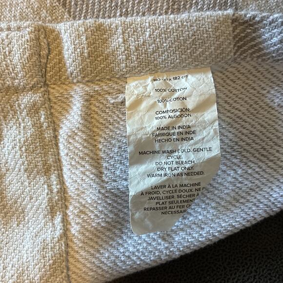 UGG Cotton Fabric Shower Curtain 71 x 71" Different Shades Of Gray Striping - Picture 5 of 8